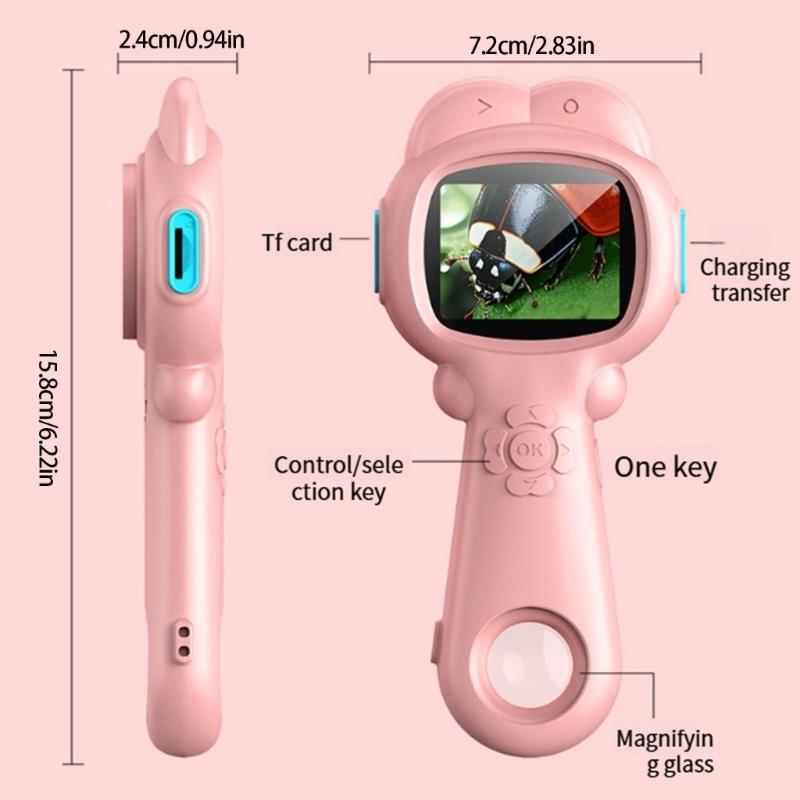 Educational Children Handheld Digital Microscope USB Rechargeable Camera for High Definition Imaging & Science Learning