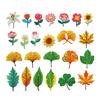 Ginkgo Biloba Leaf Embroidery Cloth Sticker Handmade Fine-Cut Flower Patch Sticker Carnation Lily Chapter Boy Rose Computer Embroidery Label
