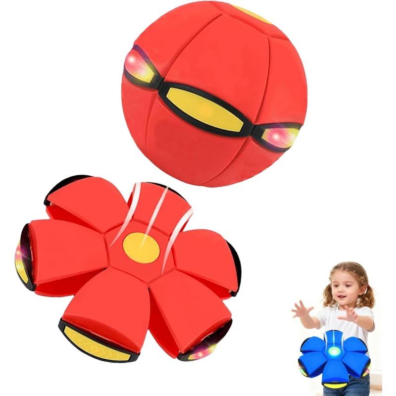 Children's Bouncing Ball, Magic Meta Ball, Magic Flying Saucer,Parent-Child Interaction, Transformation Flying Toy Outdoor Games