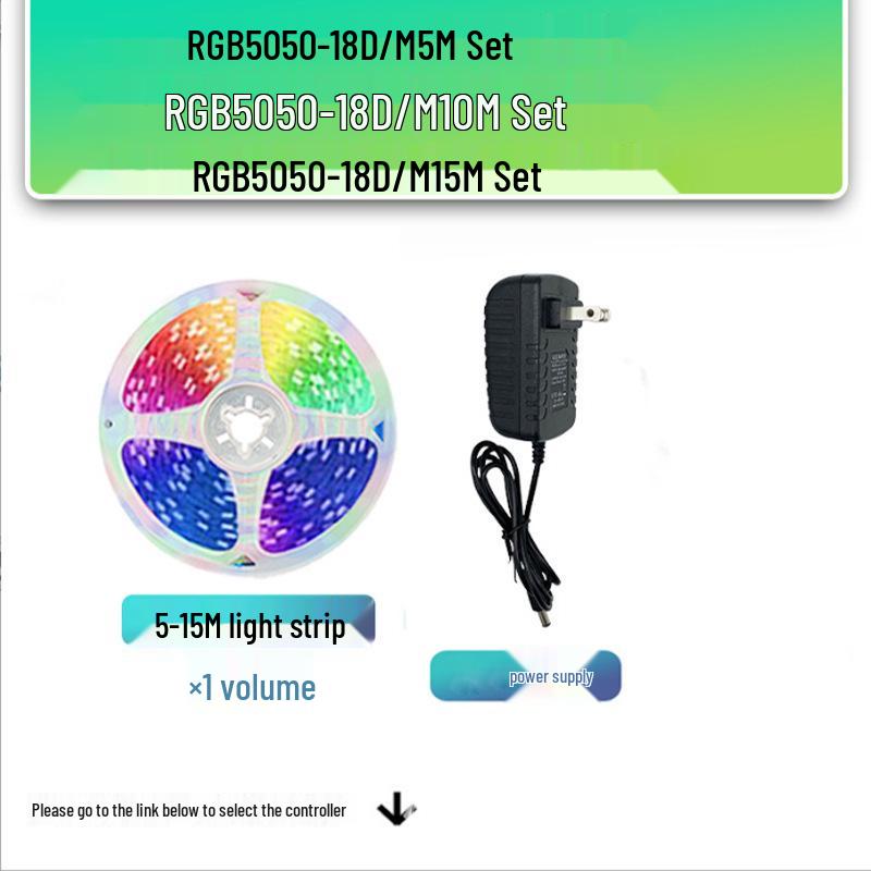 WiFi Bluetooth LED Light Strip Set: Waterproof, Smart Voice Control, RGB Colorful 5050, 2835 Atmosphere Light.