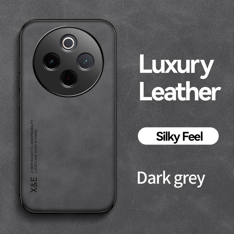 KEYSION Luxury Retro PU Leather Case for IQOO Z10 5G Soft Silicone+PC Shockproof Phone Back Cover for VIVO IQOO Z10