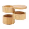 Home 3 Tier Bamboo Wood Container 3 Tier Seasoning Container Bamboo Wood Seasoning Organizer