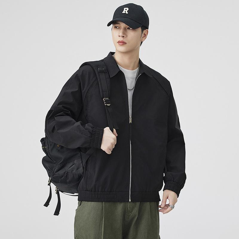 

Jacket Men s Coat Lapel Solid Color Loose Casual Fashion Street New Autumn and Winter Sports 3XL