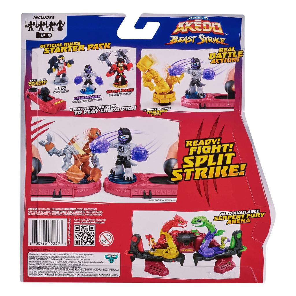 Legends of Academic Beast Strike Official Rule Beast Strike Starter Pack Includes 3 Mini Battle Training Practice Pieces and Exclusive Joystick - -