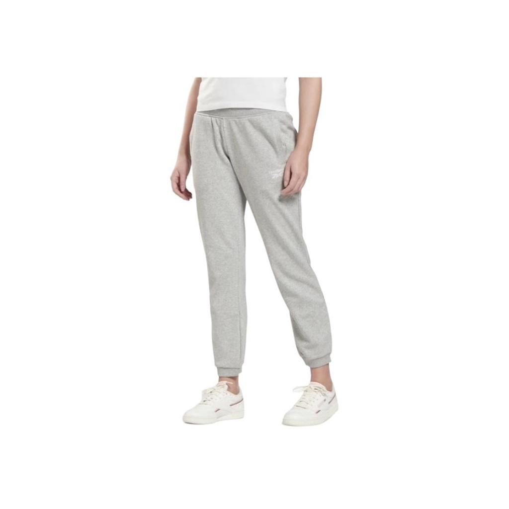 Reebok Pants Casual Elastic Drawstring Cropped Pants Women bottoms Light-Gray GV5527