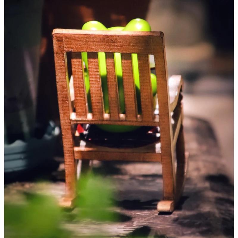 Creative Cartoon Small Frog Rocking Chair Decorations, Courtyard Balcony Landscaping, Office Desktop Resin Animal Crafts