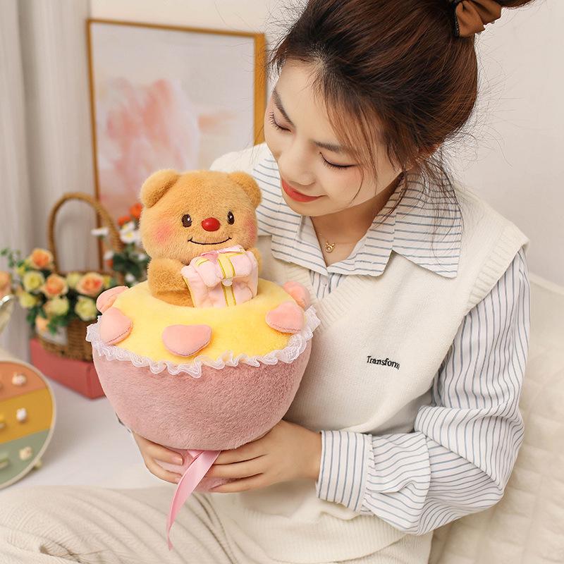 Cute Bear Bouquet Doll: Creative Detachable Valentine's Day or Birthday Gift for Girlfriend