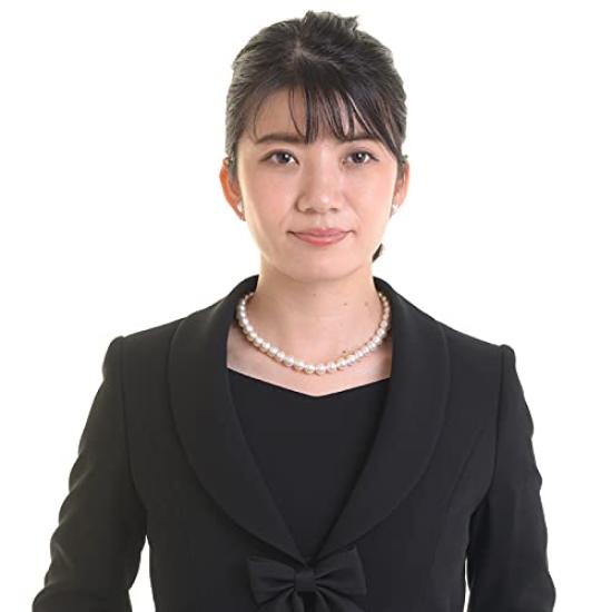 Aurora High-Grade Hanadama Aurora Genuine Shell Pearl 10mm Necklace and Earring Set, Made In Japan, 16-inch, AK Series (Aurora Cream & Earrings)