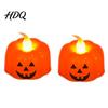 Halloween Decoration Lights 2Pcs Pumpkin Flameless Candles Battery Operated LED Candle Decorative Candles for Light