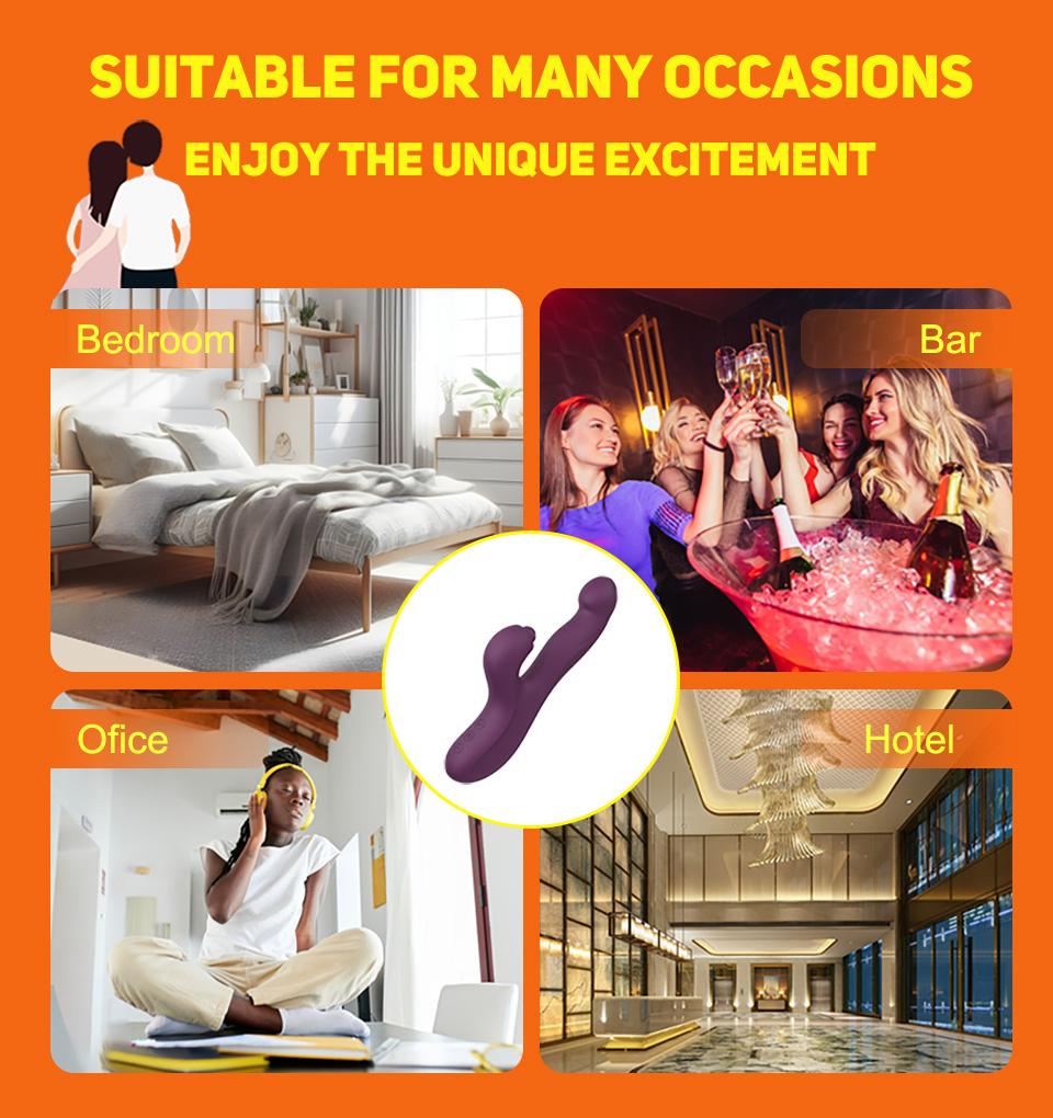 Rabbit Tapping Vibrator for Women G-Spot Patting Clitoris Stimulator Sex Toy Female Heating Dildo Flapping Vibrate Adults Goods