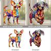 Acryl Puzzle Sonnenfänger Niedlicher Hund Sonnenfänger Panel DIY Puzzle Panel Fensterhängeornament für Haus Garten Dekoration