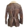 RRL [BYRD EXPDITION] Cowhide Shearling Lambskin Double-Breasted Flight Car coat M BrownUsed