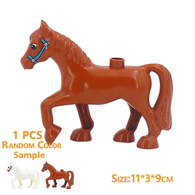 1Pcs Big Block Building Classic Marine Animal Wildlife Penguin Whale Compatible Duplo Bricks Set Supplement Toy For Children