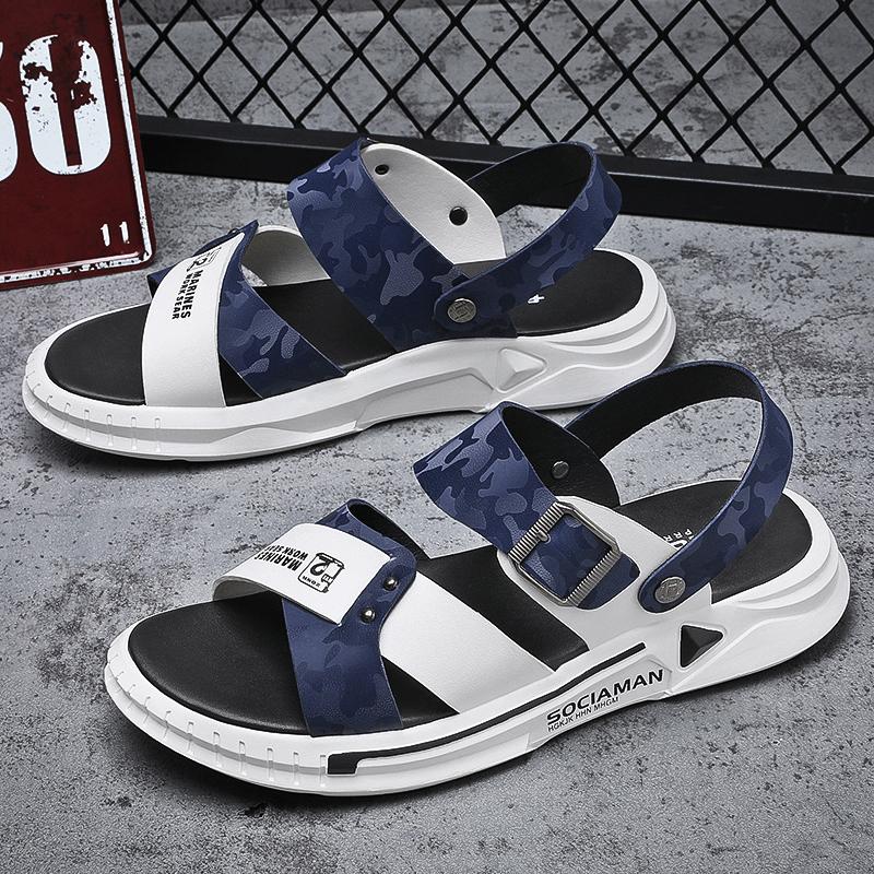

Модная классика мужские сандалии летние противоскользящие повседневные пляжные шлепанцы комфортные с мягкой подошвой домашние тапочки легкие сабо обувь на плоской подошве 38