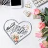 2D Flat Heart-Shaped Love Letter Acrylic Desktop Decoration, Anniversary Token Gift, Suitable for Wall Decoration, Porch, Room, Villa, Accents Home, H