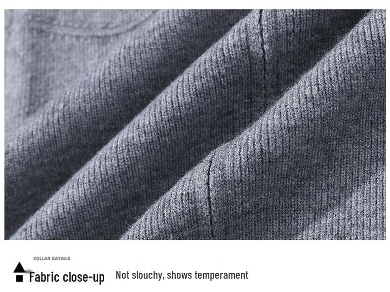 Men's High-End Knit Zipper Cardigan: Casual Solid Color Lapel Sweater for Spring & Autumn