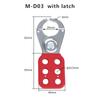 Red Industrial Safety Lockout Hasps Six Hole Steel Lock Steel Hook with Plastic Coated Body Hardware