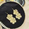 Creative Personalized Flower Earrings, Fashionable Personalized Multi-Layer Metal Wind Simple Hollow Fringed Earrings