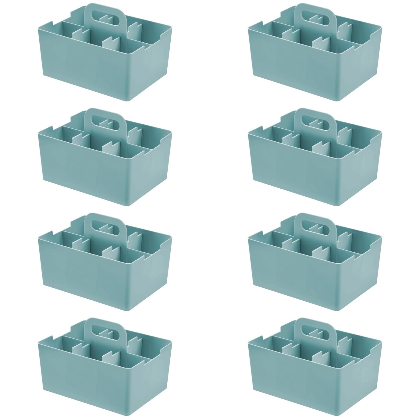 

JEJ Astage Mini Desk Organizer, Blue, Stackable, Made in Japan, 21.5cm Wide x 16.3cm Deep x 14.5cm High, Set of 8