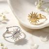 European Retro Sun Ring - Stainless Steel, Colorfast, Light Luxury Niche Design
