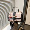 New cute cherry printed messenger bag simple splicing handbag fresh contrasting color shoulder bag