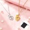 Customized Carving Name Date Foot Necklace Stainless Steel Personalized Necklace Couple Friendship Footprints Family Gift