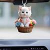 Christmas Car Accessories Hanging Decoration Lightweight Cat Shape Design with Lanyard Christmas