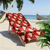 Red and Beige Heart Pattern Towel A must-have beach towel for beach travel