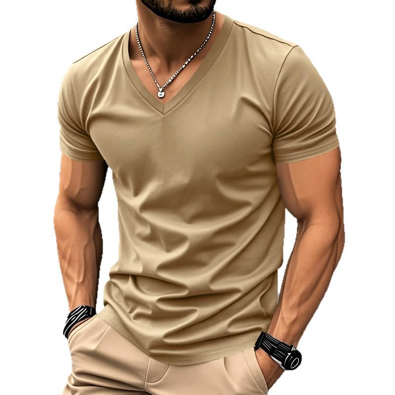 Ανδρικό Καλοκαιρινό Αθλητικό T-Shirt V-neck Γρήγορου Στεγνώματος