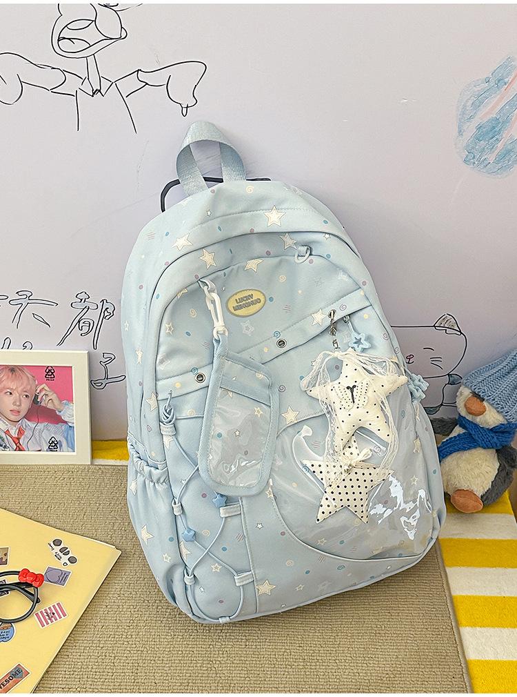 Zaino coreano ins Cartone Animato Casual Zaino Piccolo Fresco Borsa a Spalla Grande Capacità Zaino Scolastico per Studente di Scuola Media Zaino Versatile
