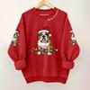 Ladies' Casual And Fashionable Round Neck Top With Christmas Print Hooded T-shirt Long Sleeved Sweatshirt
