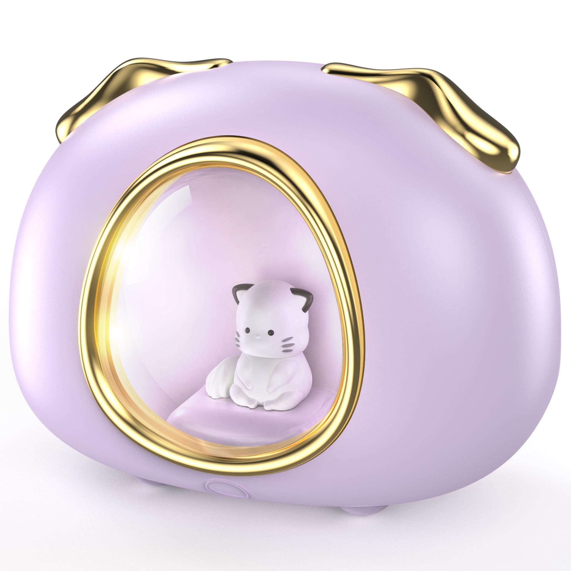 

Mini Cartoon Bluetooth Speaker White Noise Sleep Aid Soundbar Wireless TWS Connection Stereo Music Box Night Light Sleep Timer Speaker фіолетовий