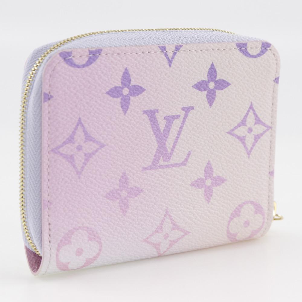 Louis Vuitton Spring In the City Coin Purse M81388 Monogram Sunrise Pastel Zippy Coin Perth Purple Monogram Canvas Women Used