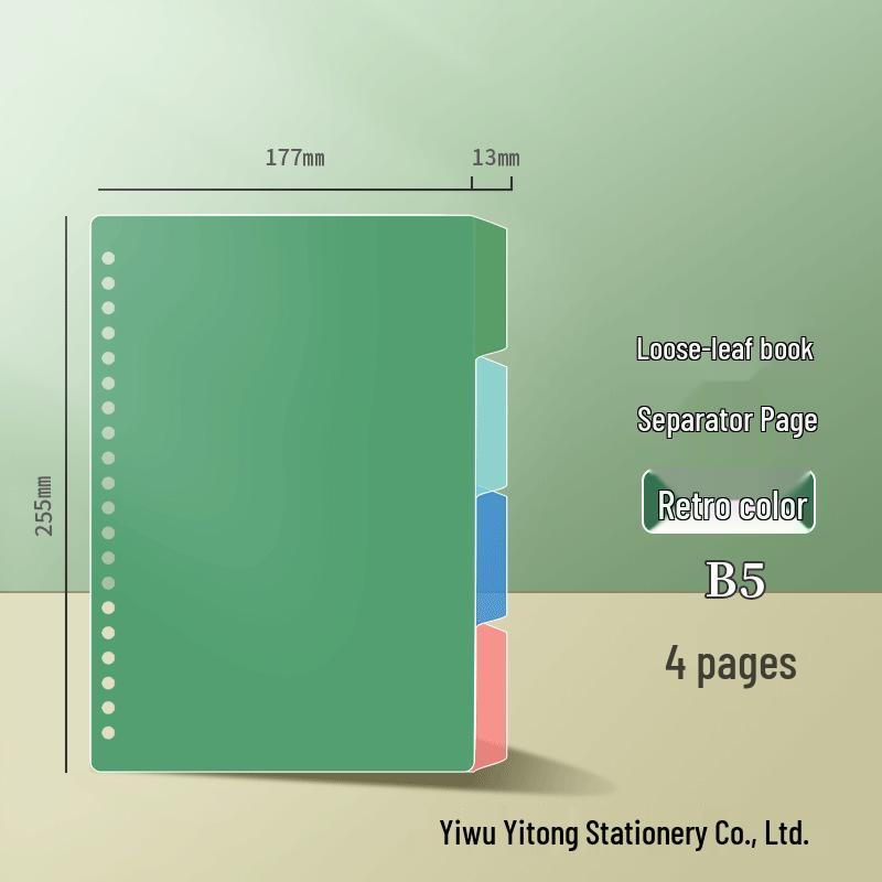 A4/A6 Durable Plastic Binder Dividers: Clear, Tear-Resistant, Ideal for Students & Office Use