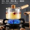 1.5L Heat-Resistant Glass Saucepan, Milk Pan, Transparent Saucepan with Lid and Handle, Multi-Purpose, Suitable for Direct Heat, Small Pot, Soup Pot,