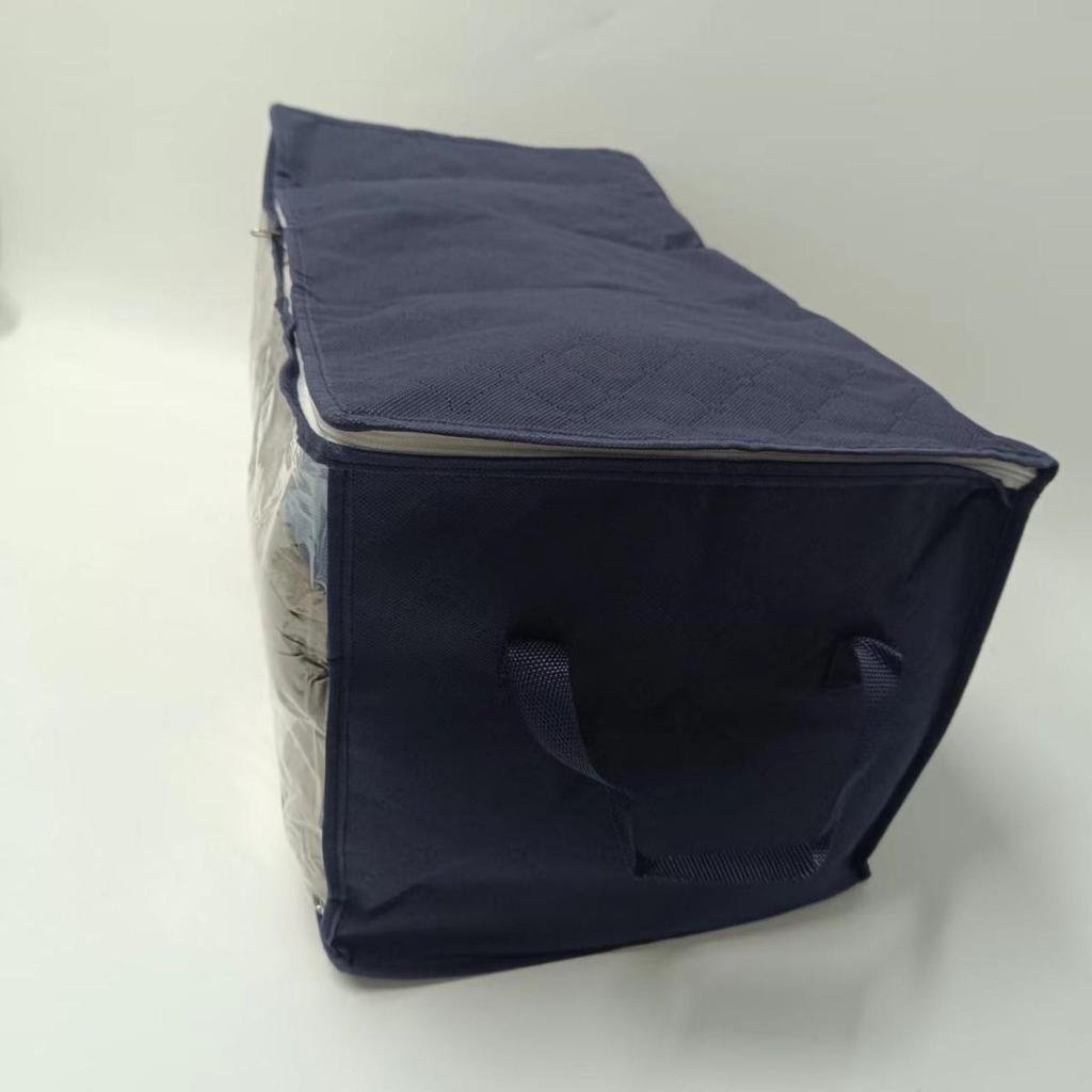 Portable Transparent Clothes Storage Bag with Window - Durable, Seasonal Quilt Organizer