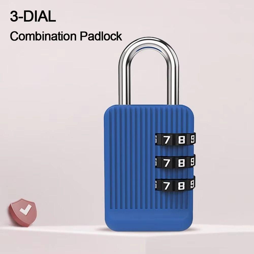 2Pcs Rust-proof 3-Digit Password Lock Waterproof Anti-theft Padlock Dormitories Door