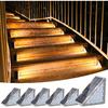 VOLISUN Solar Stair Lights 6 Pack, Solar Step Lights Outdoor Waterproof