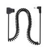 Black D-TAP 2Pin Male To DC5521 Right Angle Coiled Cable for Bmcc Bmpc Cameras