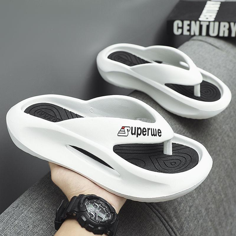 Wholesale Large Size Stepping Touching Character slippers Men EVA Beach Shoes Soft Soles Raised Height External Wearing Sandals