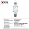 Elegant Mother-of-Pearl Waterproof Ladies' Quartz Watch, Simple Oval Design for Students