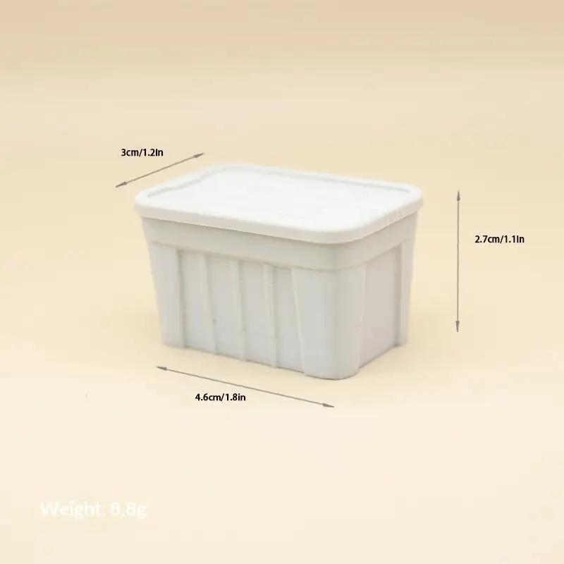 1Pcs Dollhouse Colorful Storage Box With Lid Model Mini Simulation Dolls House Micro Scene Home Decor Ornaments Decor Props-Toy
