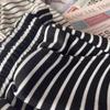 Korean Style High Waist Striped Women's Summer Sports Shorts - Casual Loose Wide Leg Mid-Length Hot Pants
