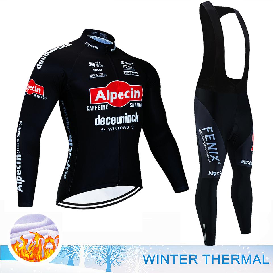 2026 Pro Team Winter Thermal Fleece Cycling Jersey Set Long Sleeve Bicycle Clothing MTB Bike Wear Maillot Ropa Ciclismo Cycling