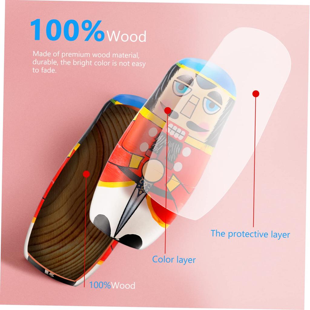 EXCEART 1 Set Nutella Matryoshka Russian Nesting Nutcracker Figurine Matryoshka Nutcracker Toy Birthday Gift