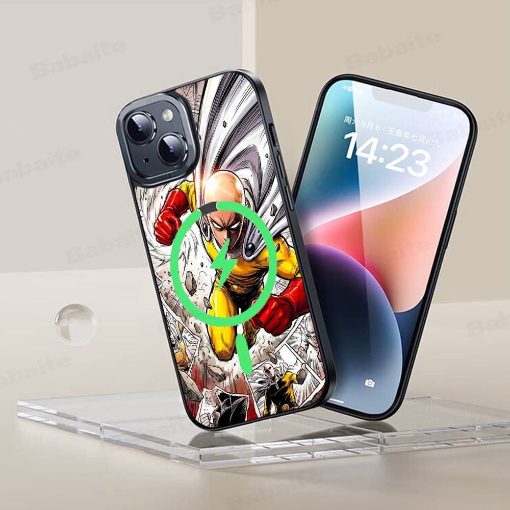 

Superhero Anime One Punch Man Phone Case For IPhone 17 16 15 14 13 12 11 Pro Max For Magsafe Wireless Charger Cover iPhone 13pro max