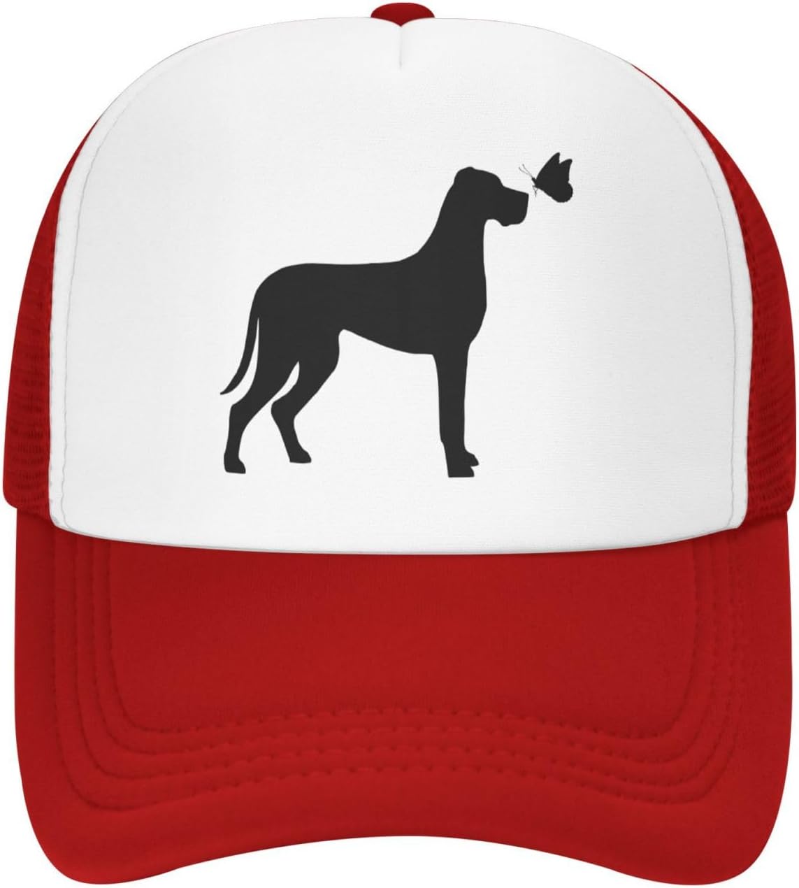 

Great Dane Butterfly Mesh Trucker Cap Polyester Outdoor Adjustable Snapback Hat for Men Women One Size