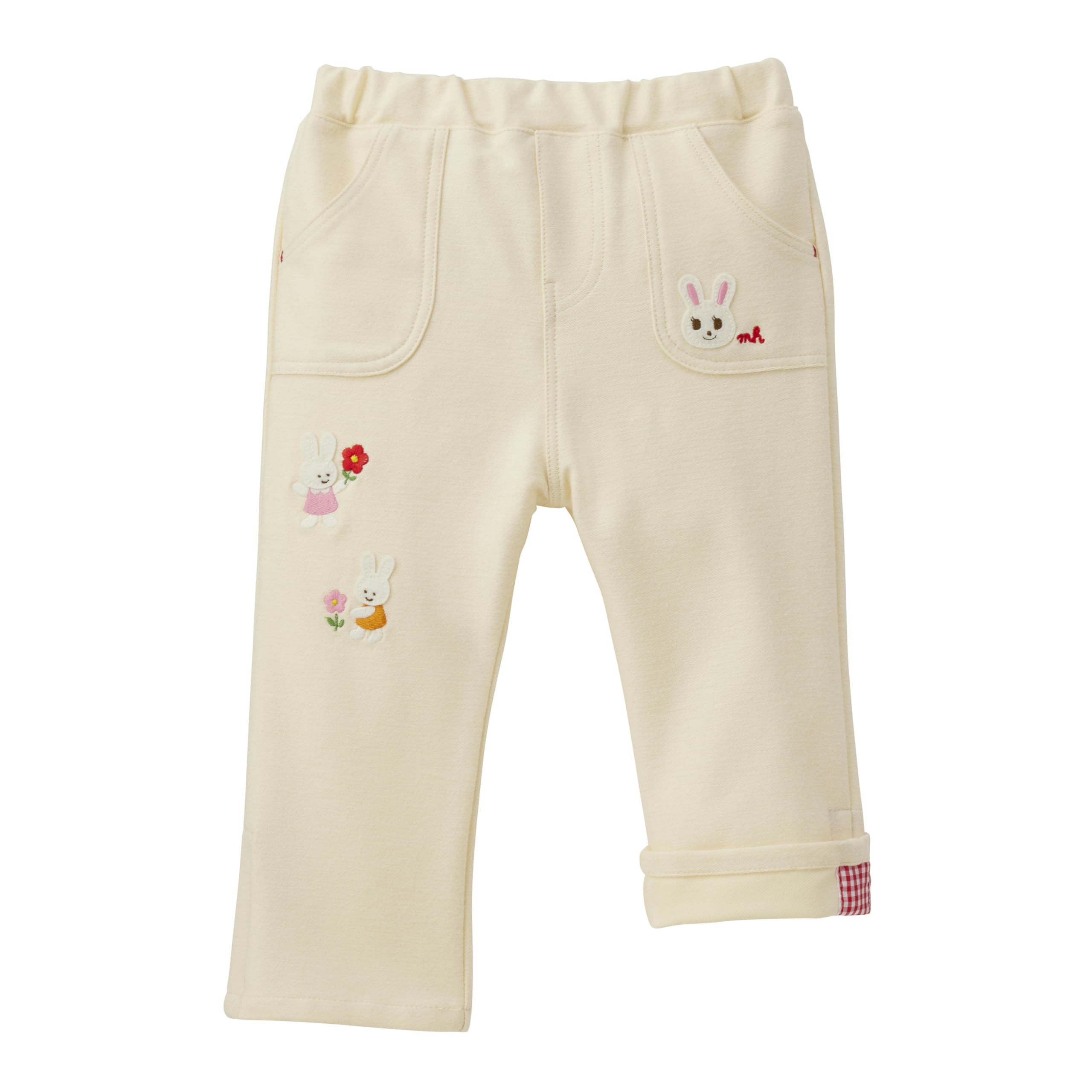 

Long Plain For Ivory [MIKI HOUSE] Pants, Pants, Denim, Stretch, Girls, Babies, Kids, Children s Clothing, Pants, Kindergarten, School, 10-3218-687, слонова кістка