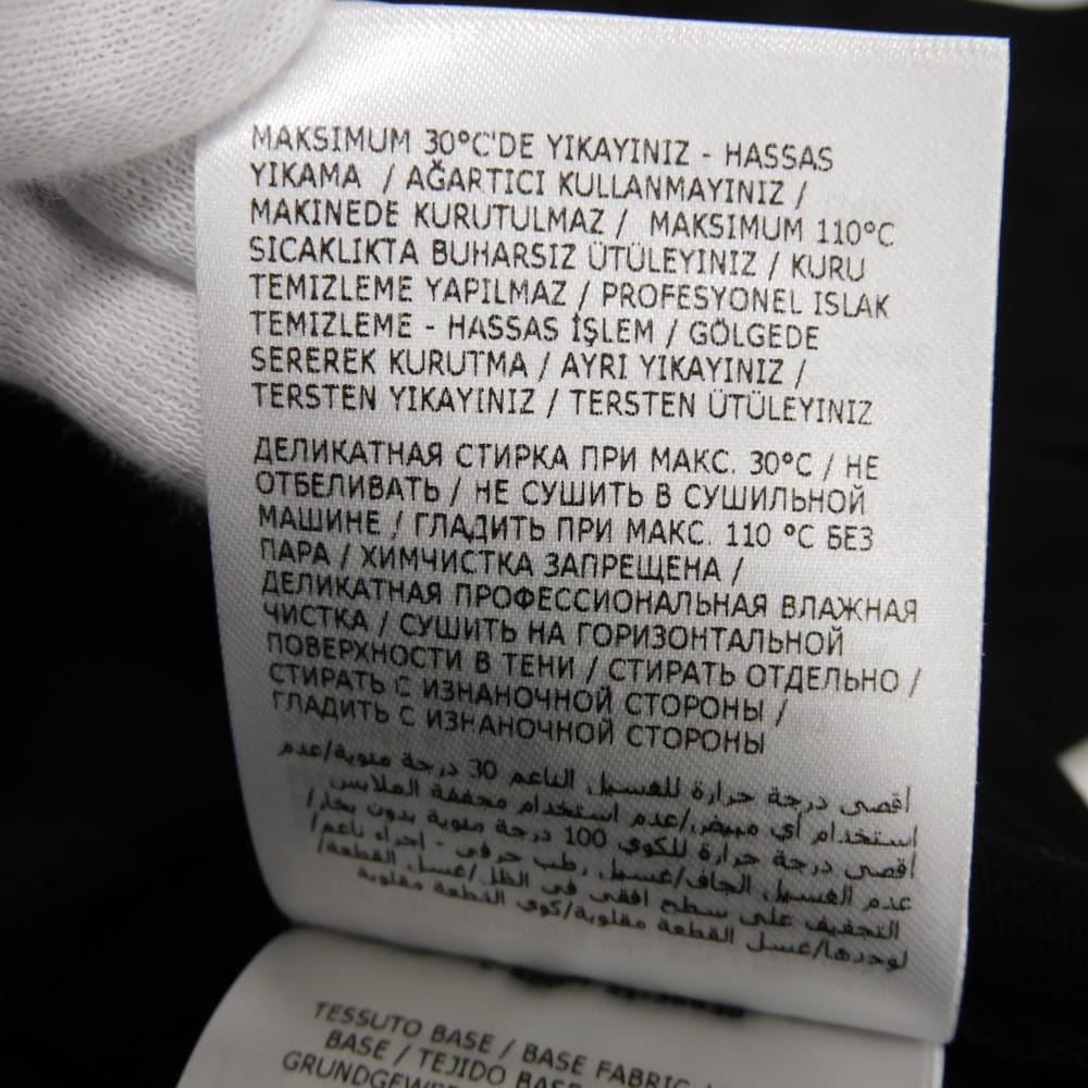 Used 12262 logo stitch patch half button 8A000 24 84673 7833 L Short sleeve Unused Tricolor Cotton Black Men's from