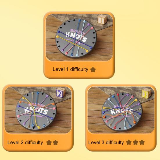 36925 Sets Brainy Knots Seilentwirrspiel Logisches Denken Verdrehte Seil-Herausforderung